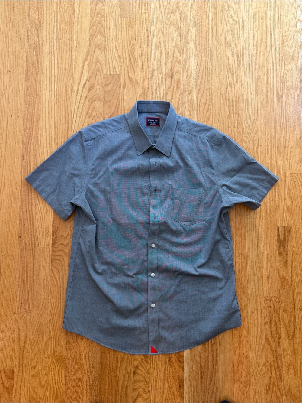 UNTUCKit Men's Short-Sleeve Button-Down Shirt - Slate Blue